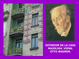 EXTERIOR DE LA CASA MAJOLIKA. VIENA. OTTO WAGNER. 
