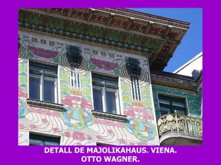 DETALL DE MAJOLIKAHAUS. VIENA. OTTO WAGNER. 