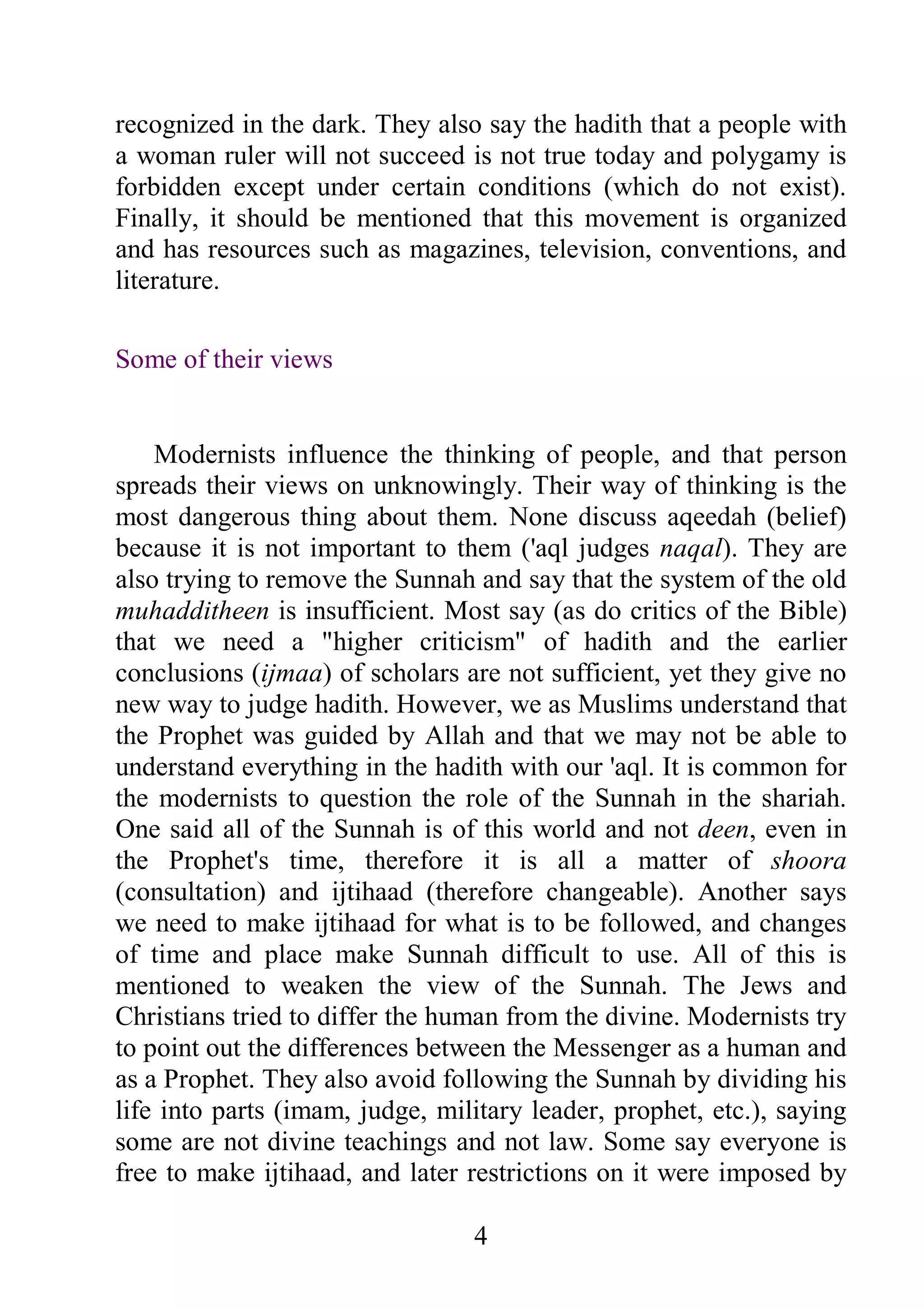 Modernism in islam | PDF