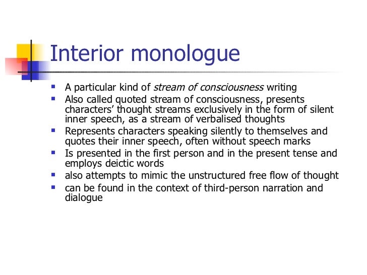 Examples Of Monologues In Literature