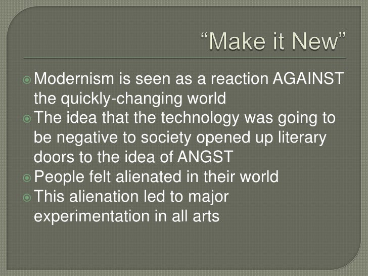 Modernism lesson 4 lecture