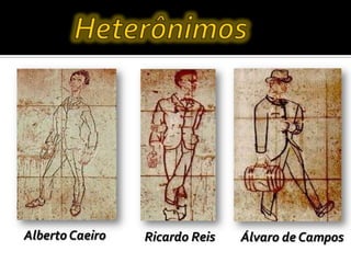 Álvaro de CamposRicardo ReisAlberto Caeiro
 