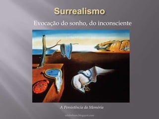 Evocação do sonho, do inconsciente

A Persistência da Memória
rafabebum.blogspot.com

 