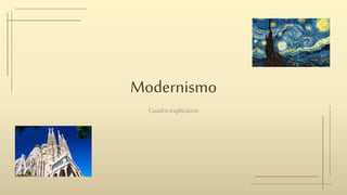 Modernismo
Cuadro explicativo
 
