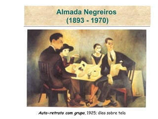 Almada Negreiros  (1893 - 1970) Auto-retrato com grupo , 1925; óleo sobre tela  