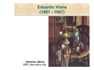 Eduardo Viana (1881 - 1967) Natureza Morta,  1957; óleo sobre tela 