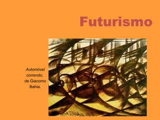 Futurismo
Automóvel
correndo,
de Giacomo
Bahia.
 