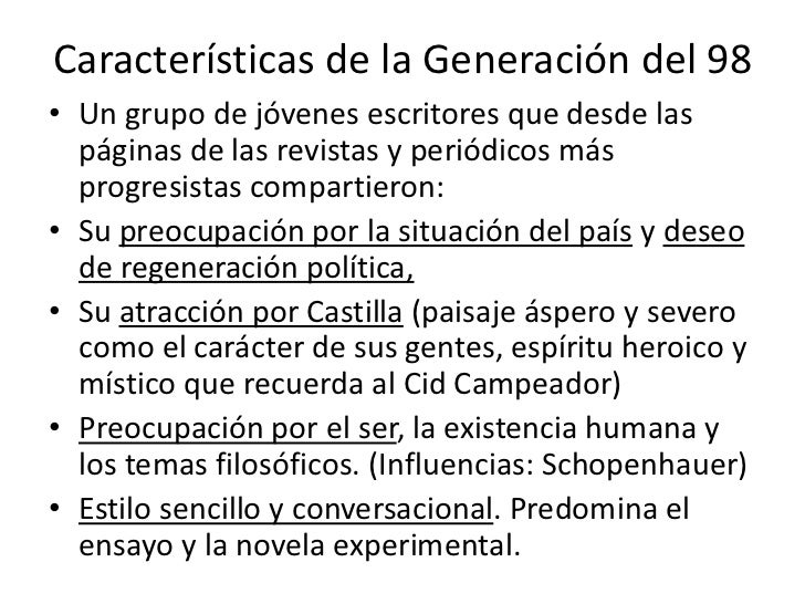 Introducción al Modernismo y a la Generación del 98