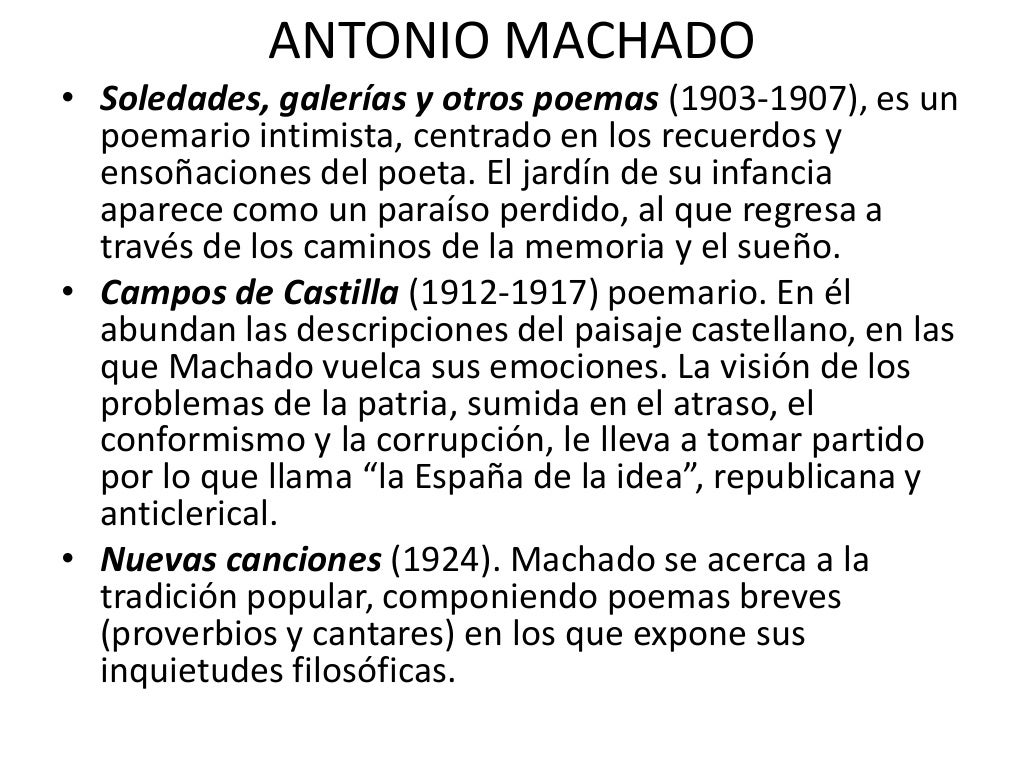 Modernismo y generación del 98 Contexto histórico y obras