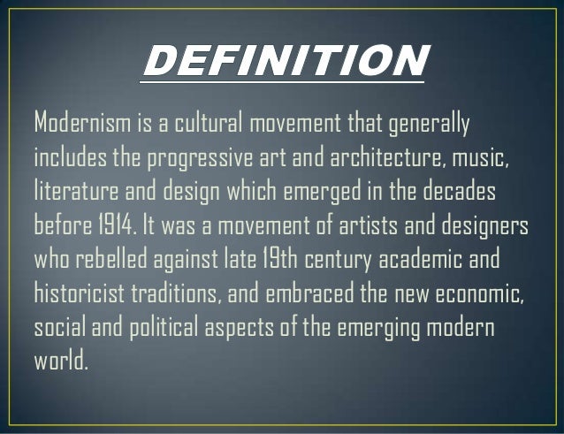 Modernism period