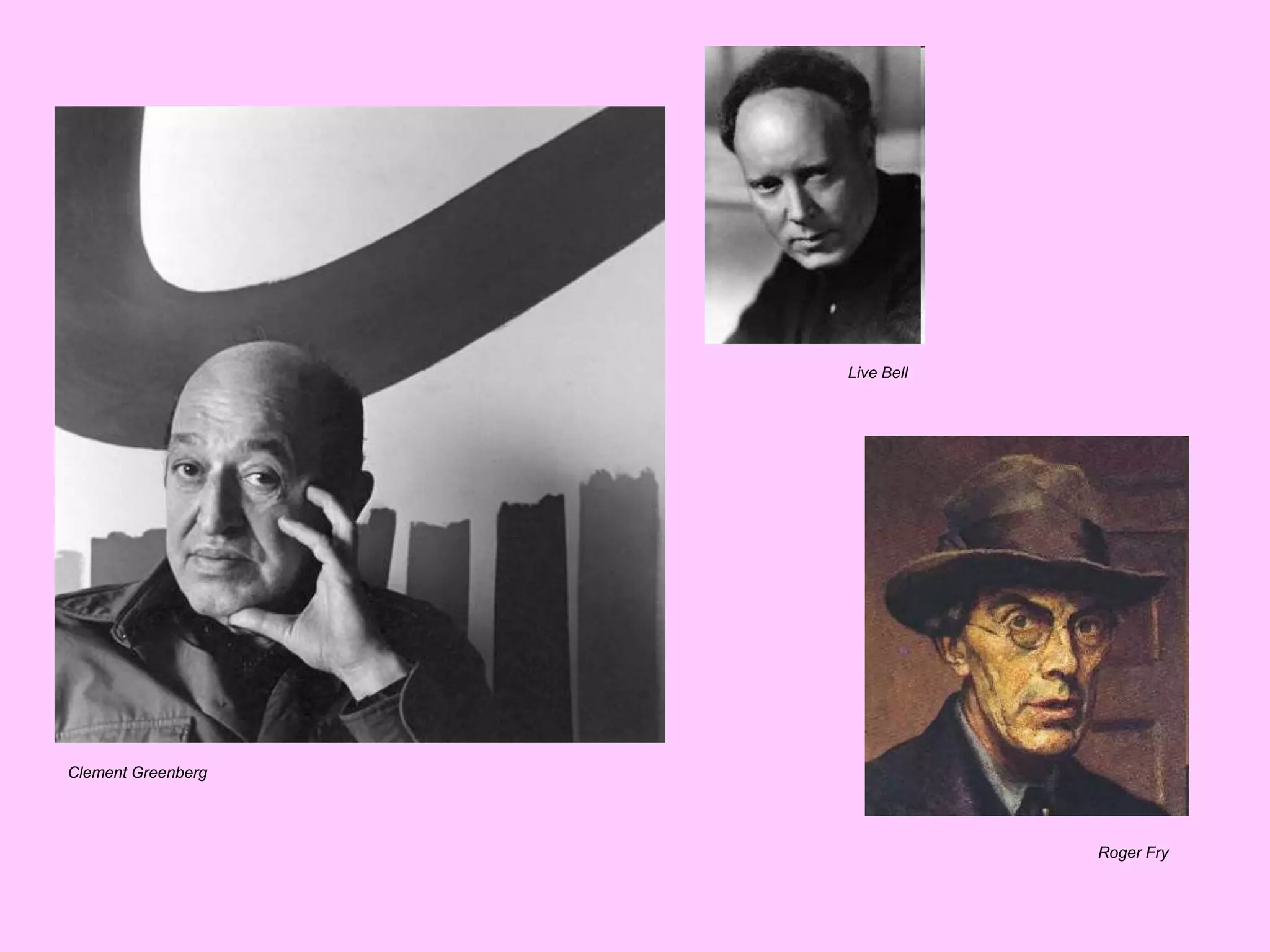 Clement Greenberg
Live Bell
Roger Fry
 