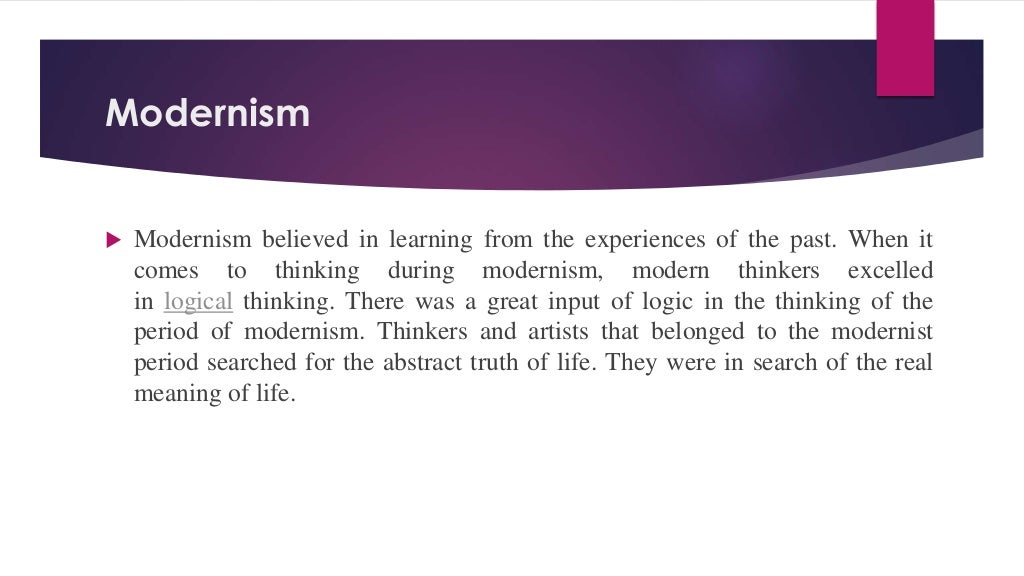 Modernism vs postmodernism