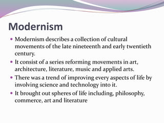 Modernism Paper Paper 7 | PPTX