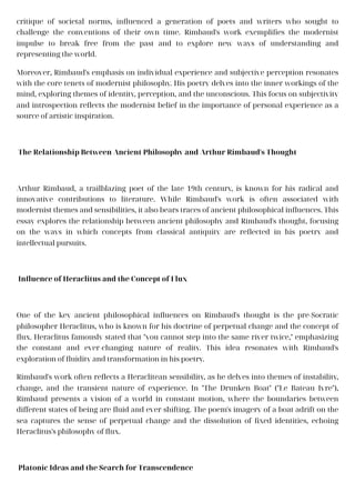 Modernist Philosophy on Arthur Rimbaud's Poetry - Alexis karpouzos | PDF