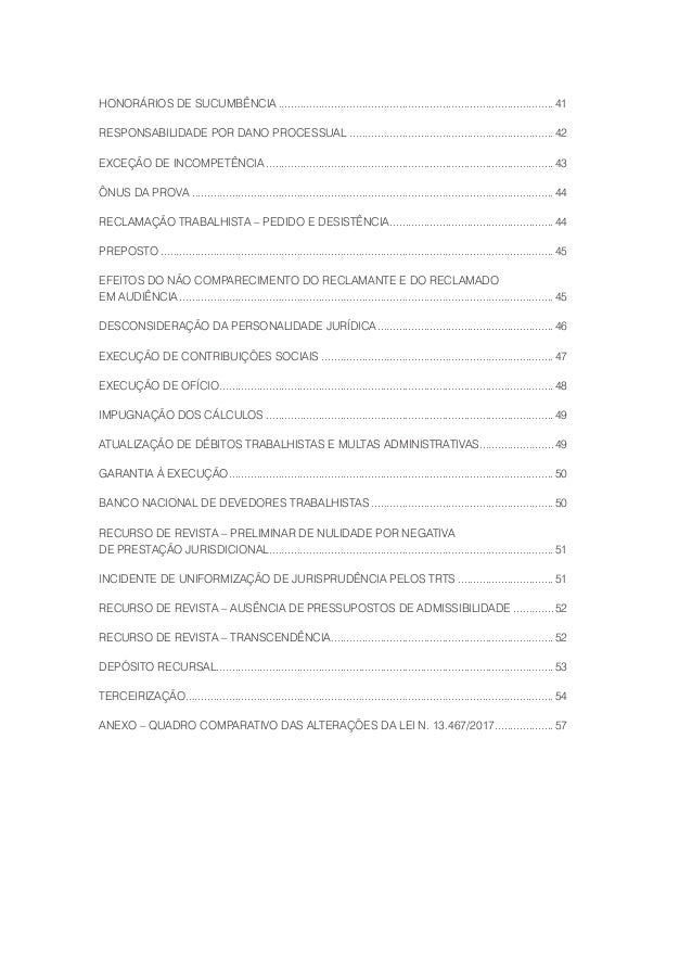MODERNIZAÇÃO TRABALHISTA: LEI Nº 13.467, DE 13 DE JULHO DE 