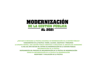 Modernizacion de gestion publica | PDF