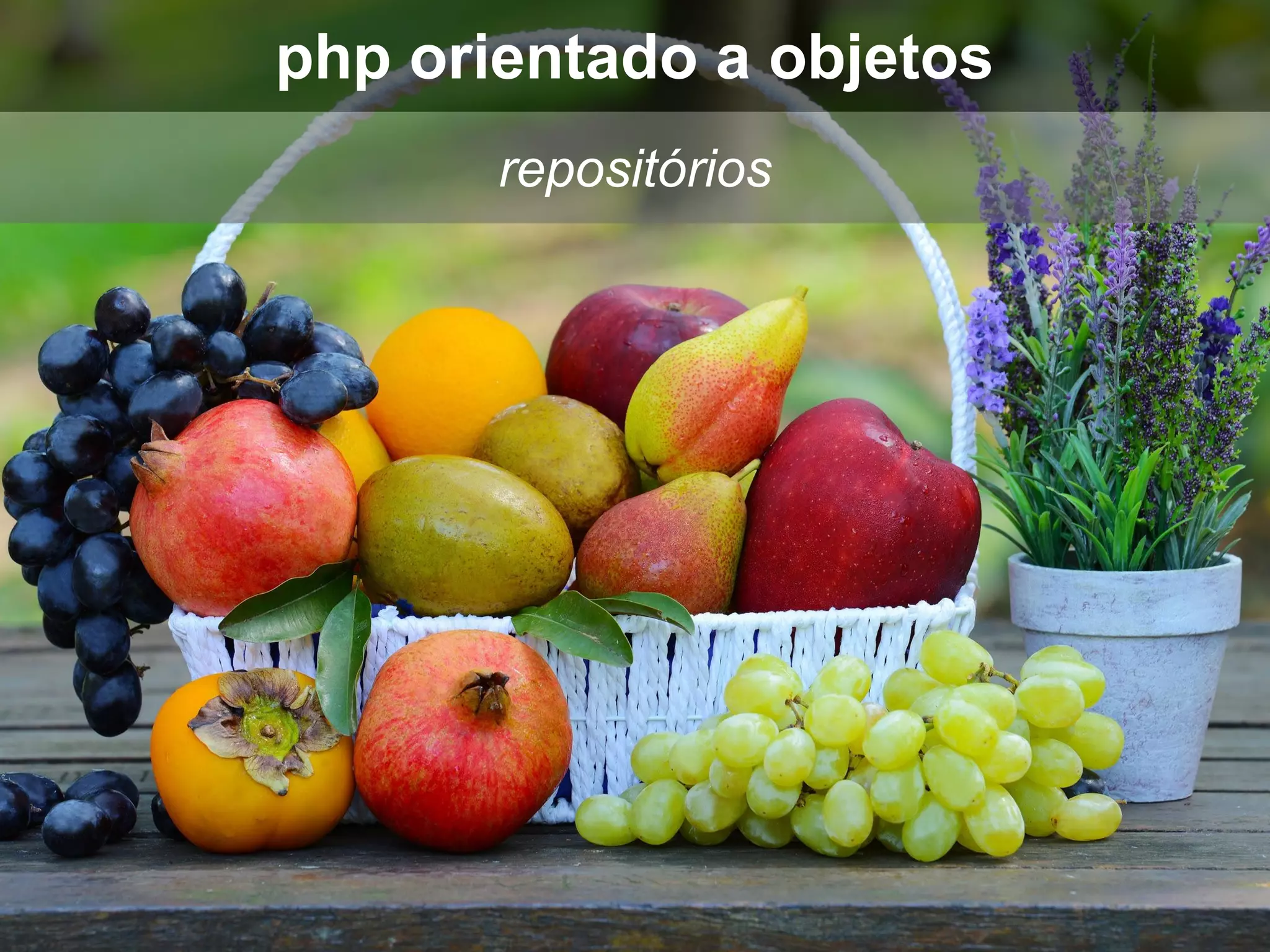 repositórios
php orientado a objetos
 