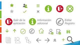Salir de la
aplicación
Información
adicional
Editar
Registro
 