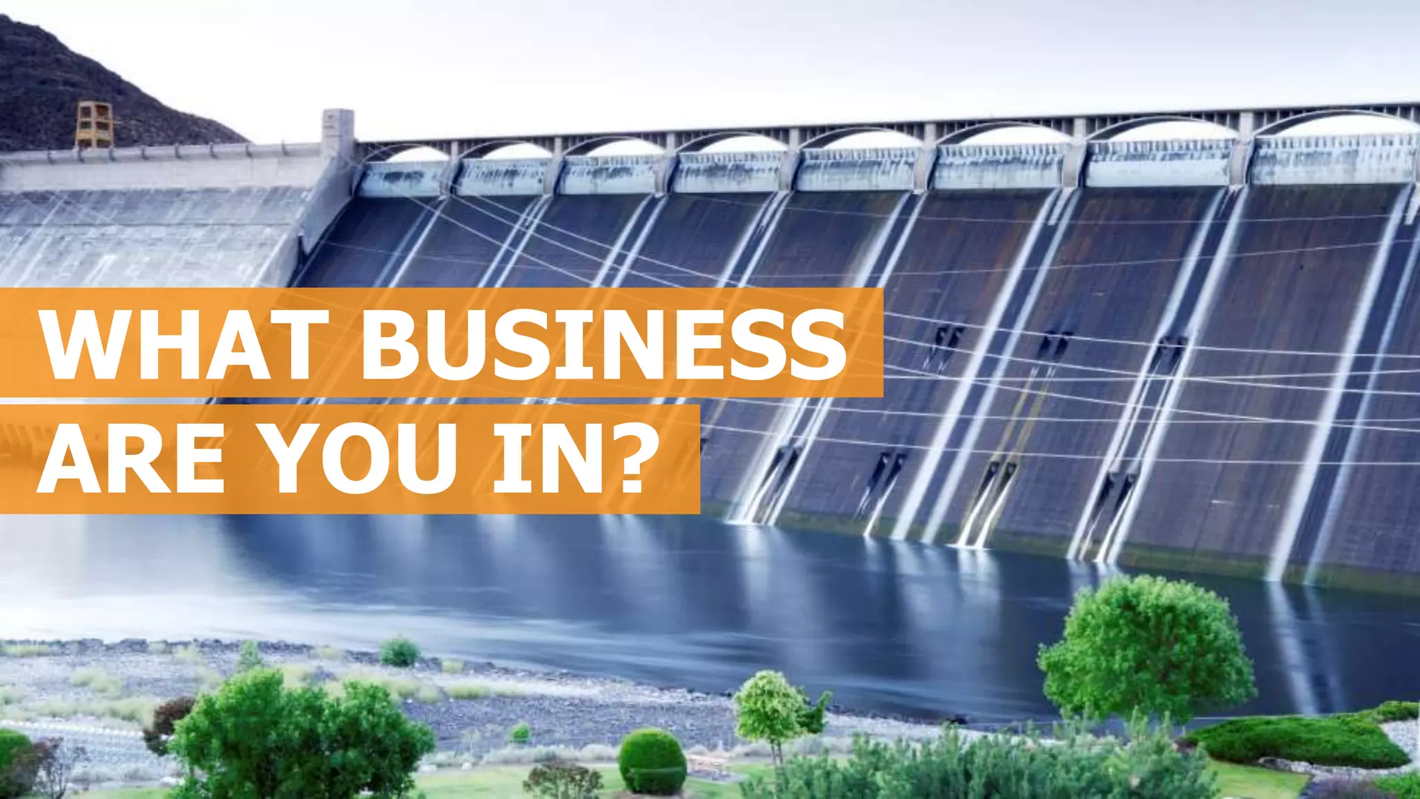 WHAT BUSINESS
ARE YOU IN?
 