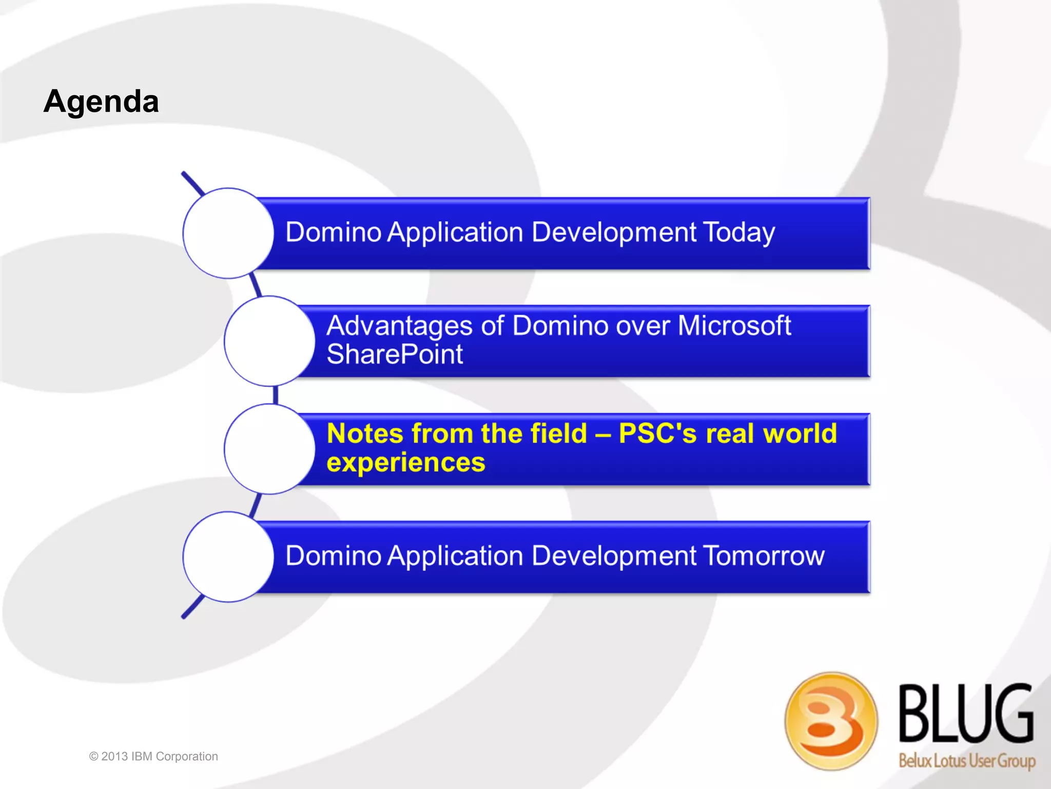 Agenda




  © 2013 IBM Corporation
 