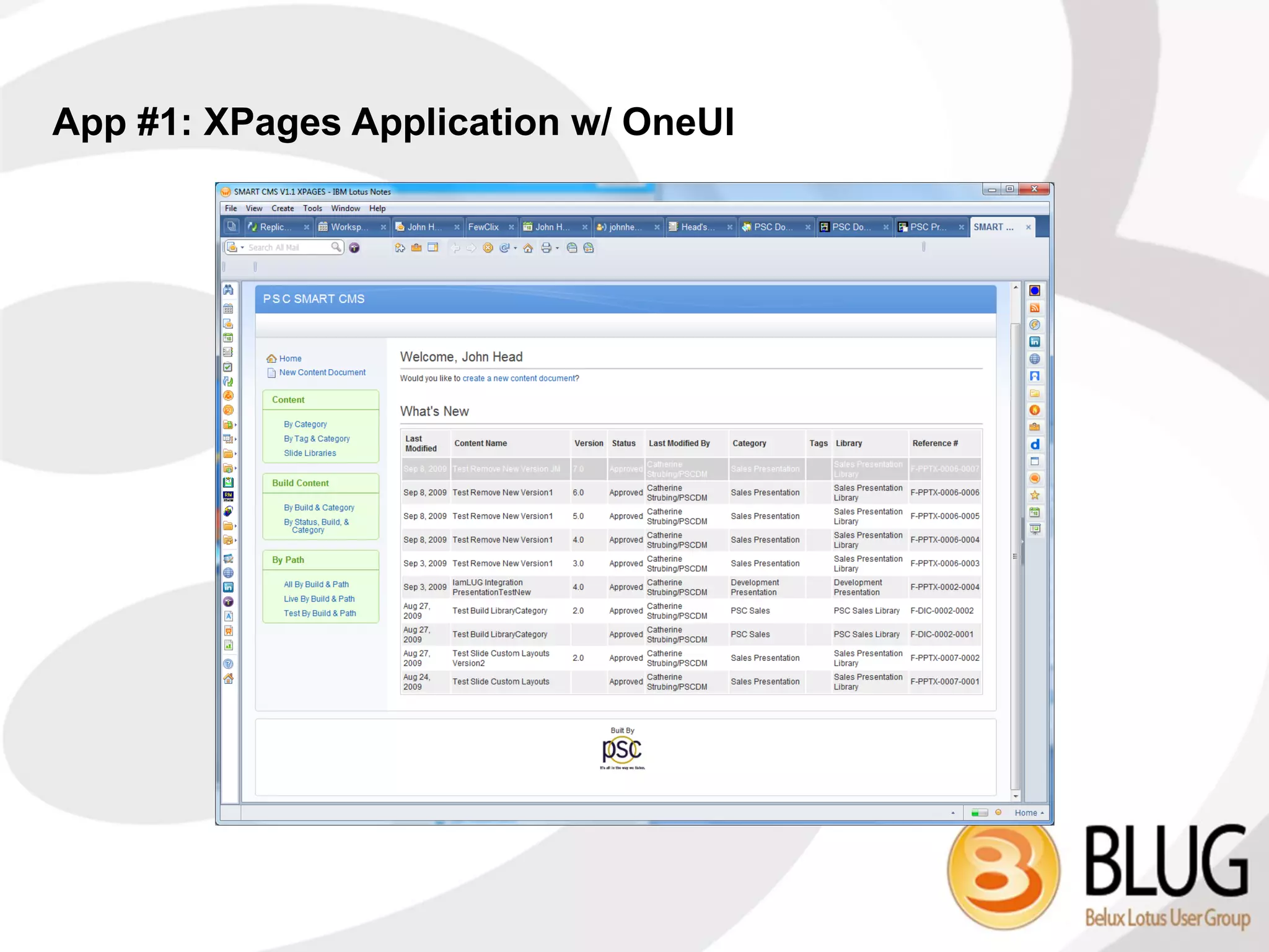 App #1: XPages Application w/ OneUI
 
