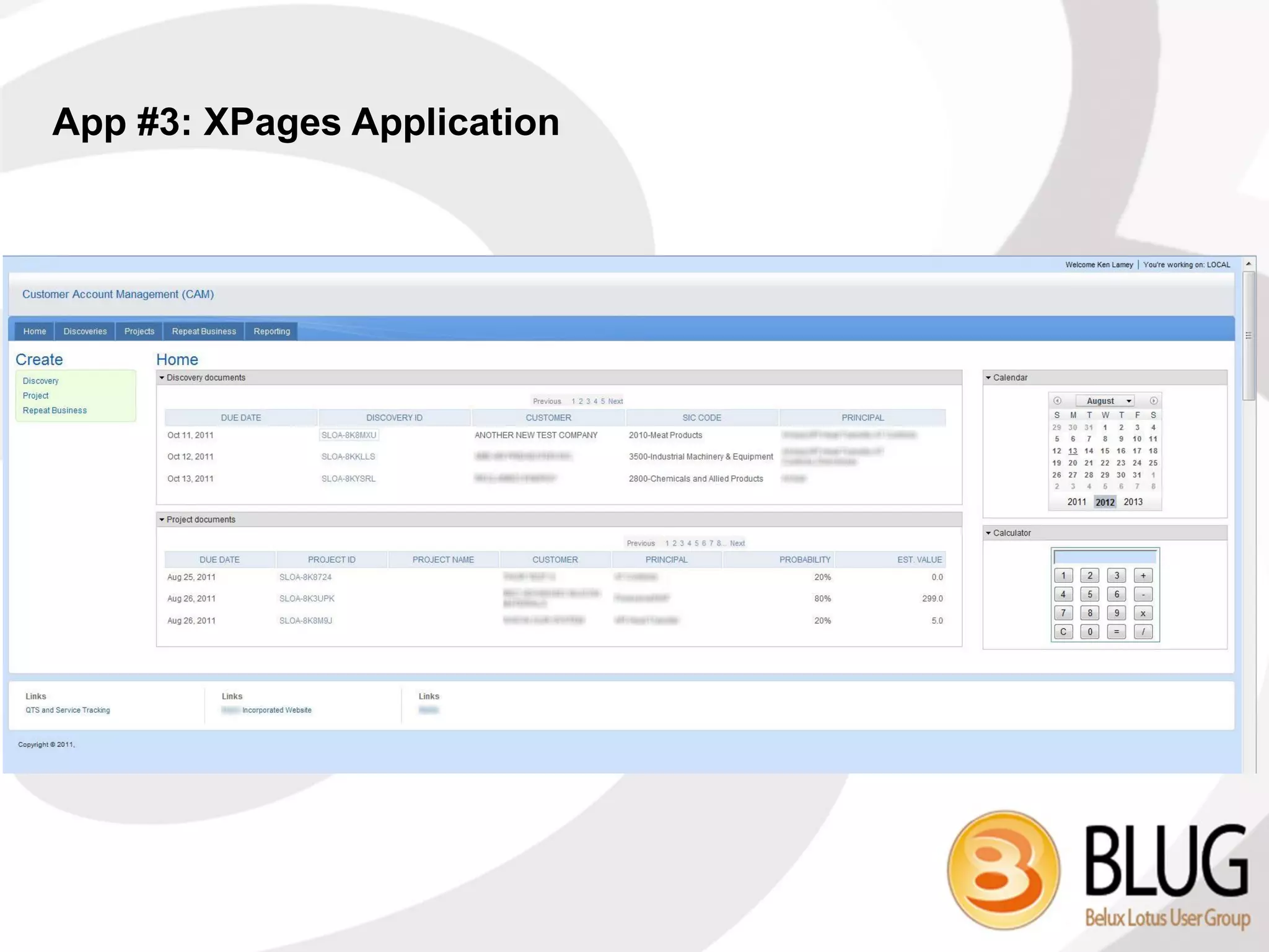 App #3: XPages Application
 