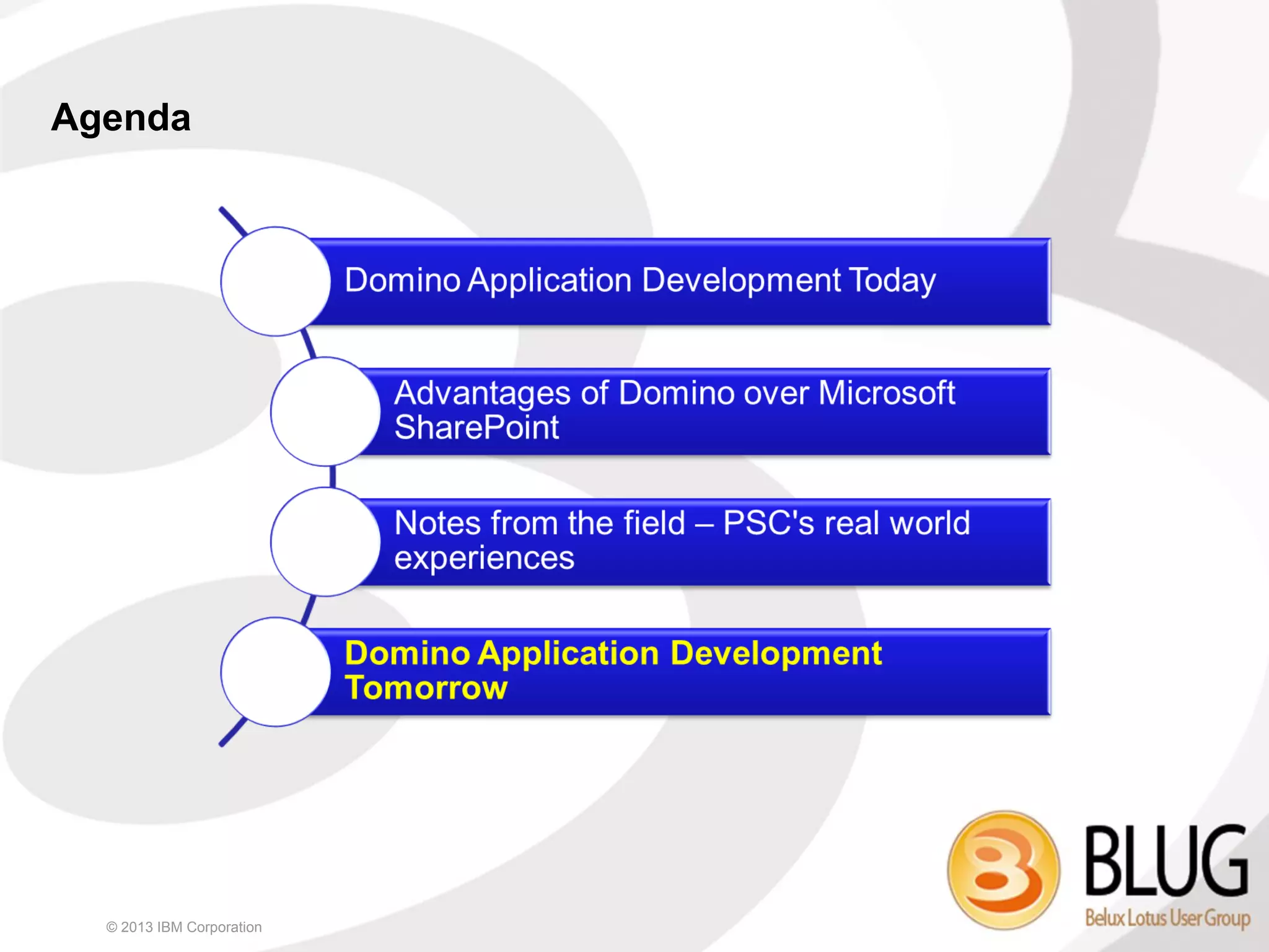 Agenda




  © 2013 IBM Corporation
 