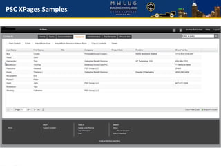 App #6: XPages Application
PSC XPages Samples
 