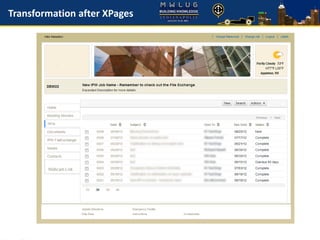 © 2013 IBM Corporation
Transformation after XPages
 