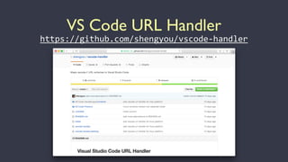 VS Code URL Handler
https://github.com/shengyou/vscode-­‐handler
 
