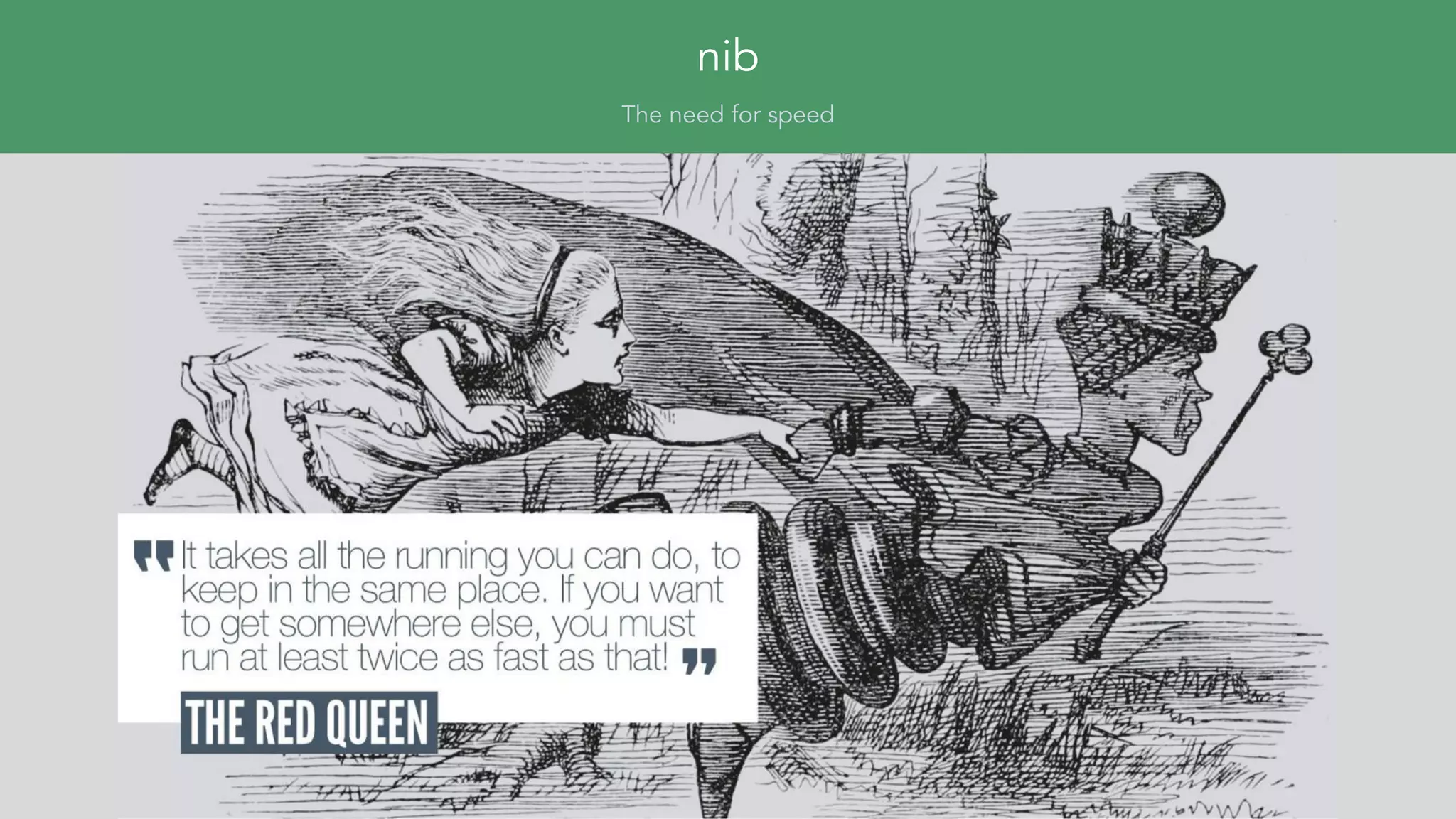 nib
The need for speed
 