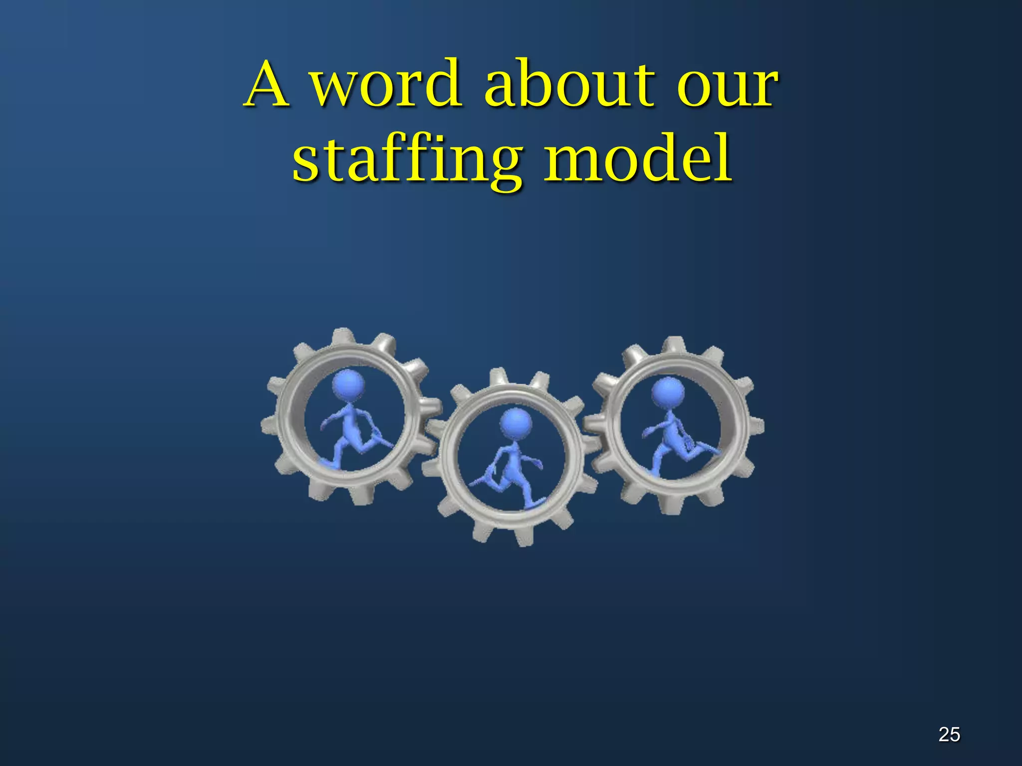 A word about ourstaffing model25
