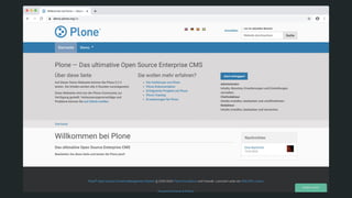 What was new in Plone 5
Diazo Theming
plone.app.theming
Usage of CSS compiler with LESS
plonetheme.barceloneta (inspired b...