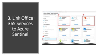 3. Link Office
365 Services
to Azure
Sentinel
 