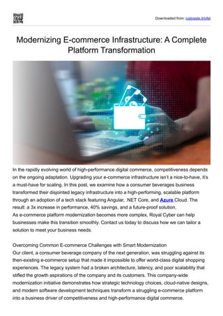 Modernizing E-commerce Infrastructure A Complete Platform ...