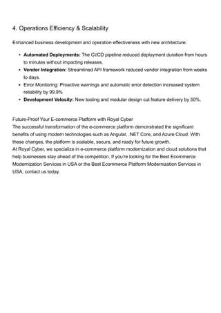 Modernizing E-commerce Infrastructure A Complete Platform ...