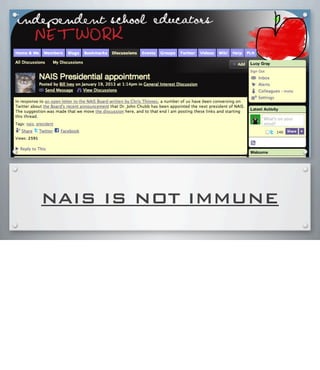 NAIS IS NOT IMMUNE
 