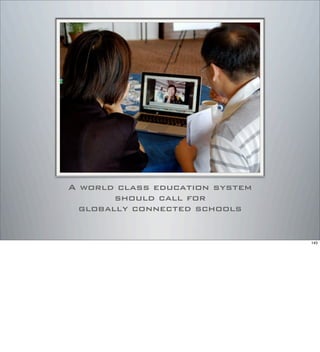 A world class education system
should call for
globally connected schools
145
 