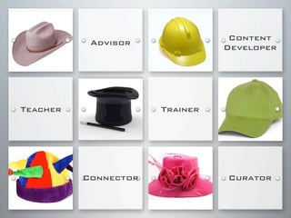 Advisor
Content
Developer
Curator
TrainerTeacher
Connector
 