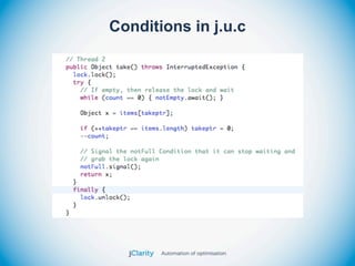 Conditions in j.u.c
 