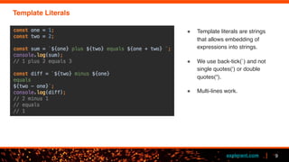 Modern JavaScript features | PPT