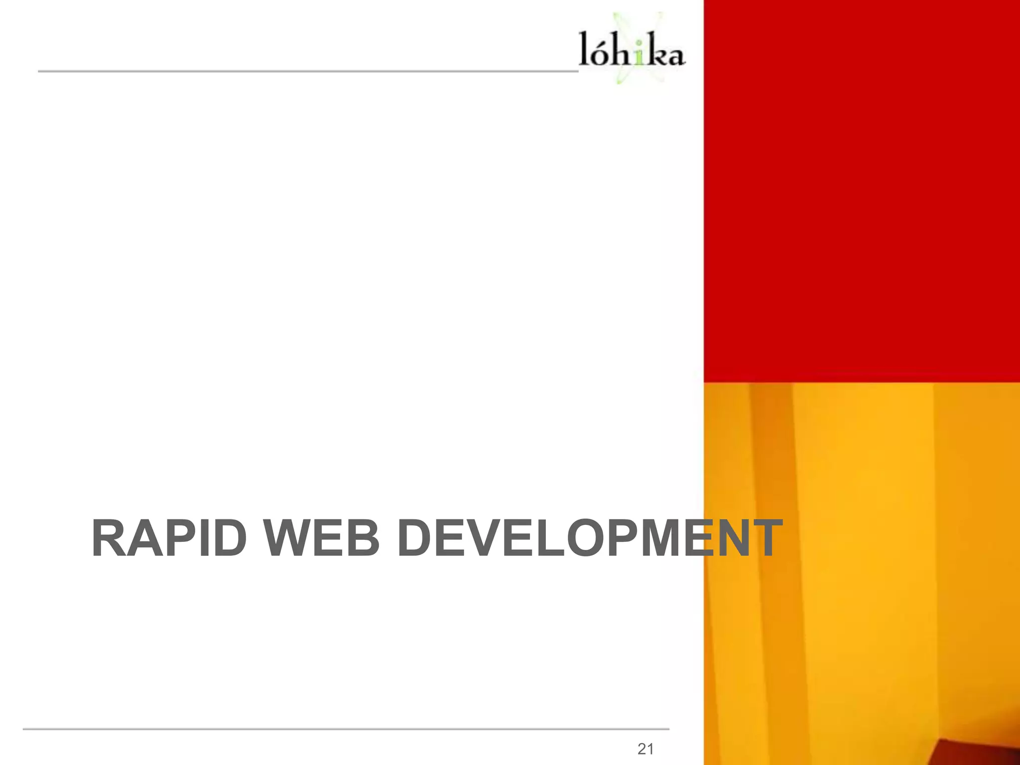 Rapid web development21
