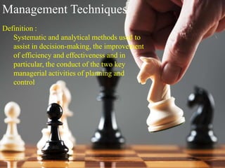 Modern management techniques | PPTX