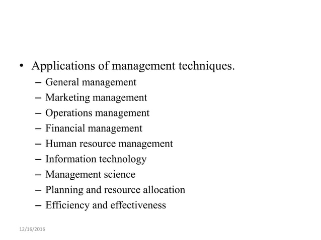 Modern management techniques | PPT