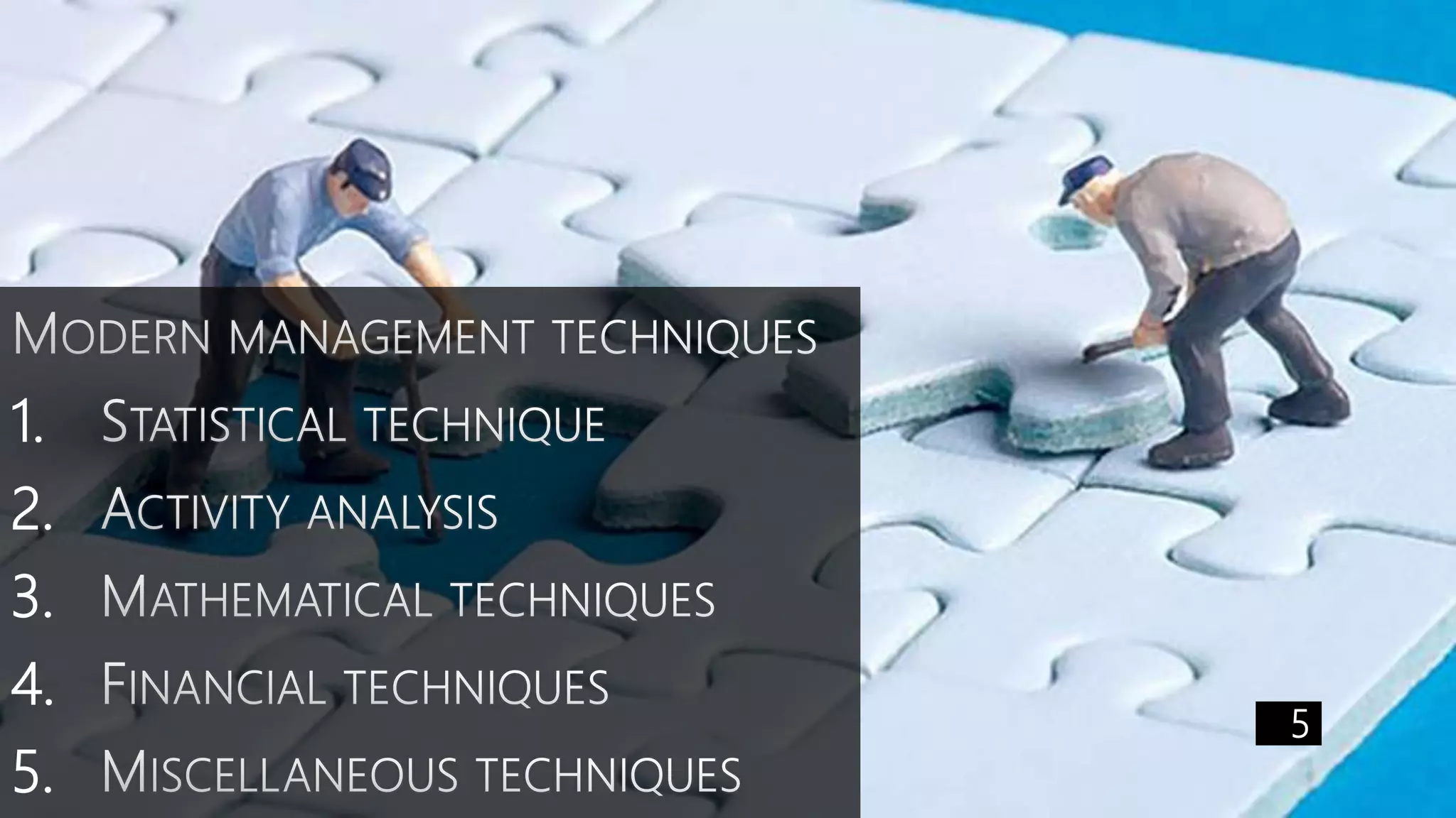 Modern management techniques | PPTX