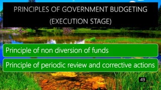 Principle of non diversion of funds
Principle of periodic review and corrective actions
49
 