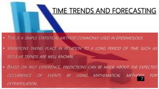 TIME TRENDS AND FORECASTING
•
•
•
7
 