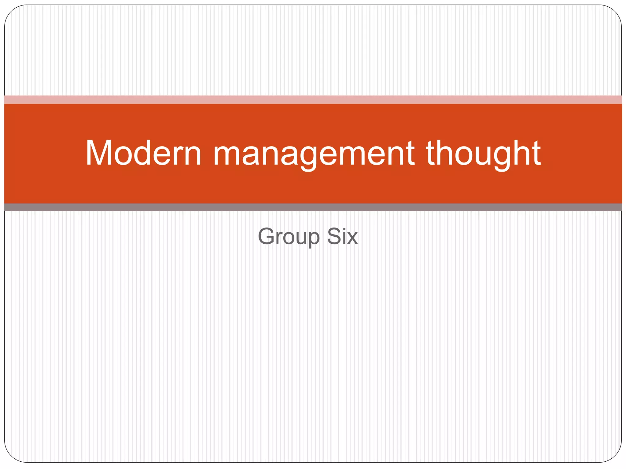 Modern management thought PPT.pptx