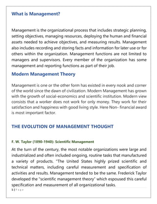 modern management school of thought