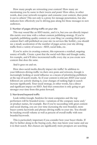 than an influencer or an end user. Some companies have multiple personas 
and scoring models uniquely suited for business units and product lines. 
Understanding WHO leads to building a better scoring strategy and follow 
up action. 
2. What the heck is a qualified lead? 
Marketing and sales need to agree on the stages of lead qualification. 
What is a qualified lead? Define the lead score parameters and thresholds 
BEFORE pulling levers and pushing buttons in your marketing automation 
platform. 
3. Profile weighting 
Only focus on what matters. Profile information is important in building 
a lead score profile. But it doesn’t tell the whole story. The traditional 
method of scoring on Budget, Authority, Need, and Timeframe (BANT) is 
difficult to capture in a reliable manner using marketing automation. Not 
everyone openly and honestly provides budget information in an online 
form. Job titles can be inflated and difficult to score. 
Need and timeframe are easier to capture and score. Then, work with 
Sales to identify the right profile information. Sales must validate and qualify 
the BANT criteria when initially working with a lead. Marketing can only 
start building the profile. 
4. Engagement weighting 
Identify the patterns of interest. How someone interacts with your 
company and content is powerful information which fills the score profile. 
Where, how long and how often did they spend time with your content? 
What content did they consume? These scores are the secret sauce for a lead 
scoring program because they show levels of interest. 
5. Don’t score what doesn’t matter 
Job seekers and competitors can spend a ton of time on sites and 
consuming content. This behavior can lead to high engagement scores and 
pull Sales away from leads they should focus on. Use lead scoring programs 
to depreciate or suppress these scores altogether. Sales will appreciate it! 
6. Define follow-up actions and a service level agreement 
Follow up action is critical! Lead scoring will fail without Sales doing 
their part. Build follow up actions for each level of lead score. The follow 
up action can include the maximum time required for follow up and the 
recommended conversation. For example, a perfect lead with an A1 score 
may require follow up within four hours of reaching the CRM follow up 
queue. The A1 conversation can steer toward activating a product demo. 
64 
 